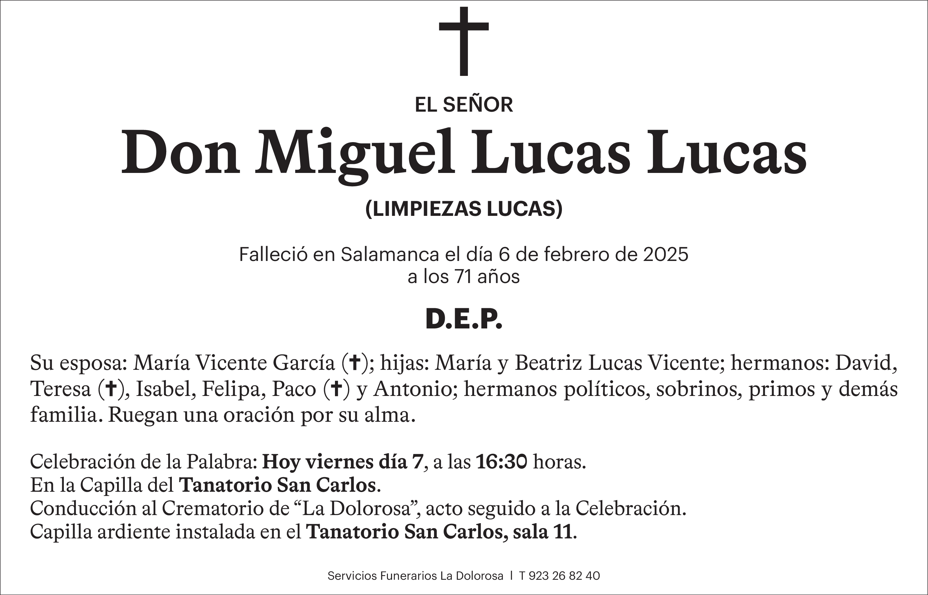 Don Miguel Lucas Lucas