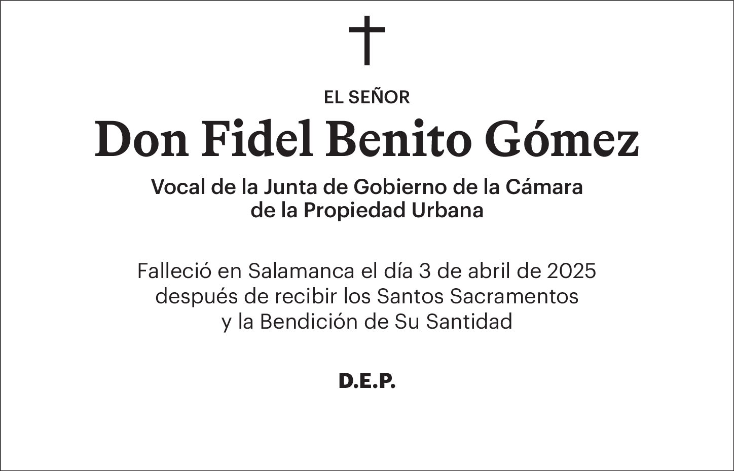Don Fidel Benito Gómez