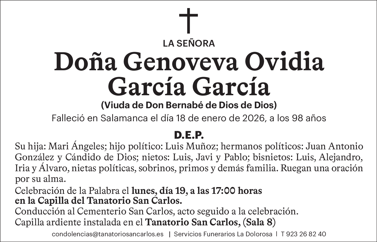 Doña Genoveva Ovidia García García