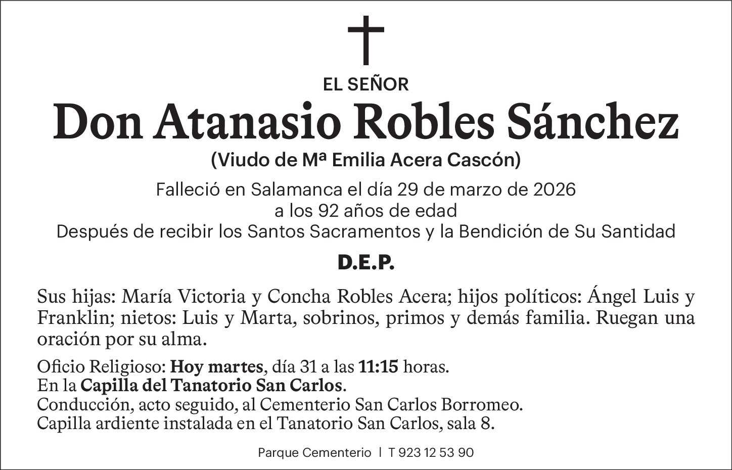 Don Atanasio Robles Sánchez