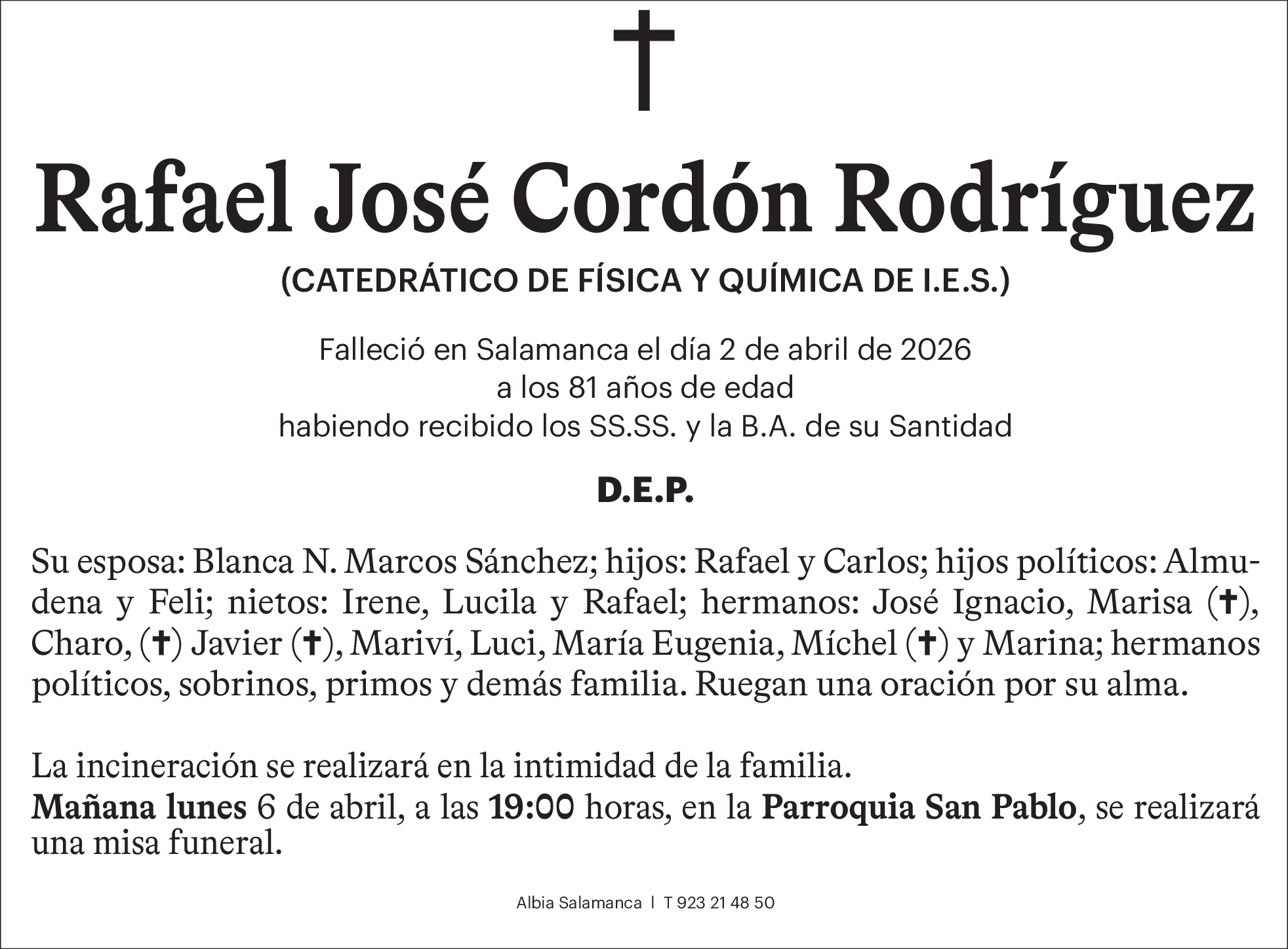 Rafael José Cordón Rodríguez