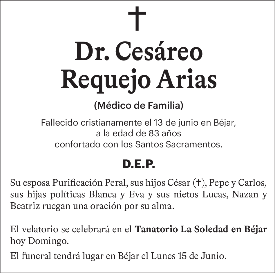 Dr. Cesáreo Requejo Arias