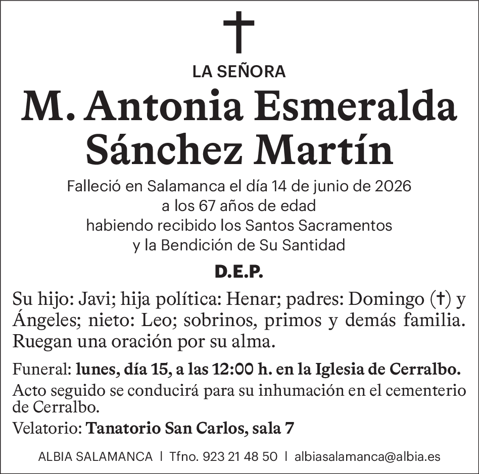 M. Antonia Esmeralda Sánchez Martín