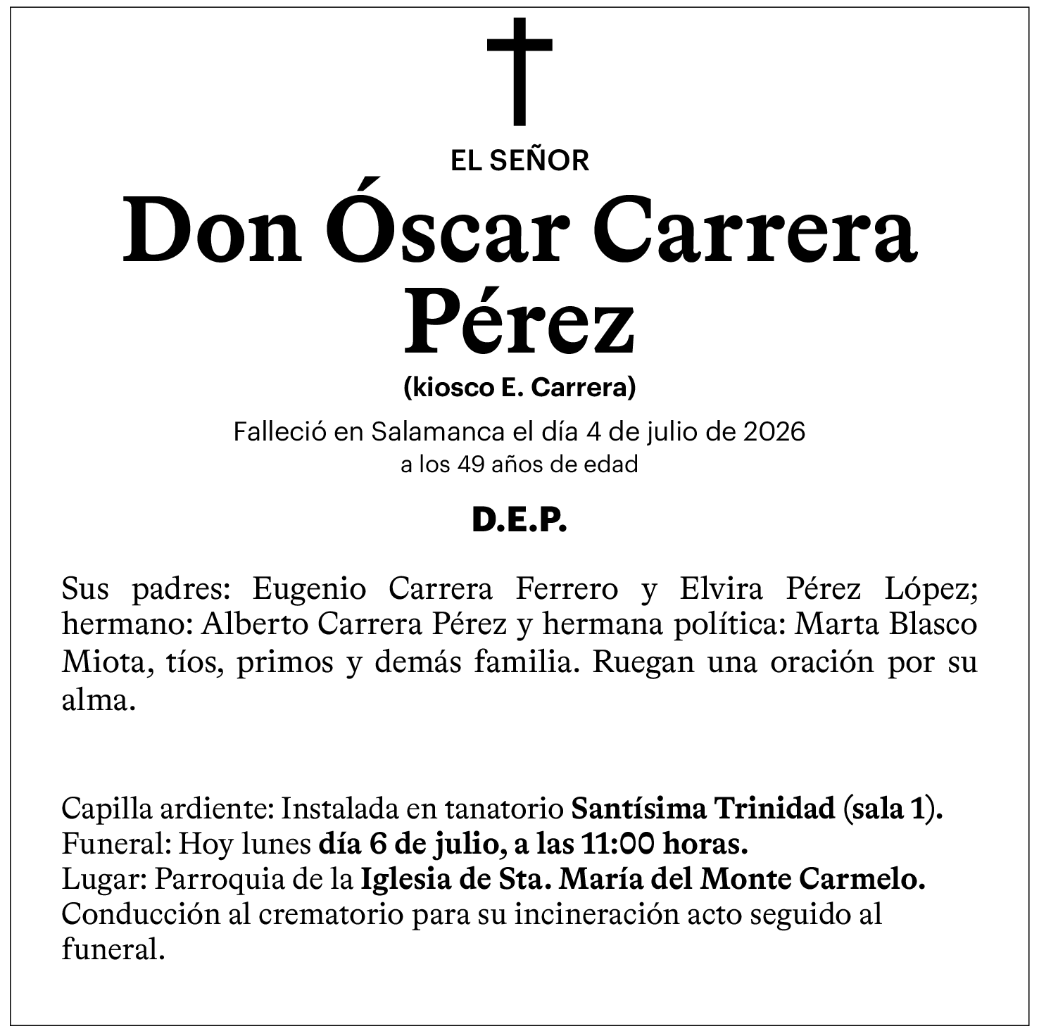 Don Óscar Carrera Pérez