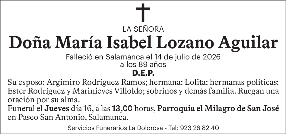 Doña María Isabel Lozano Aguilar