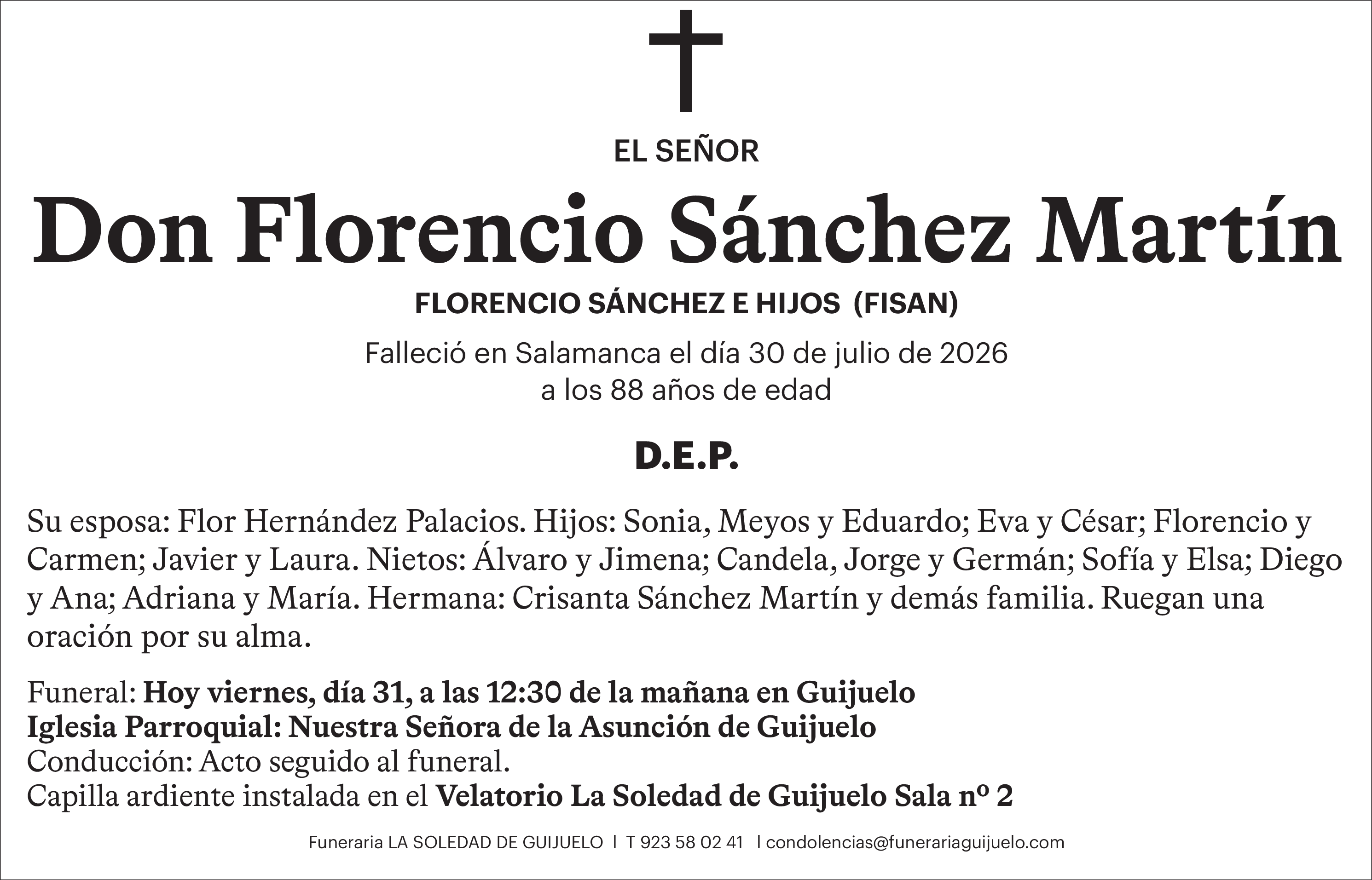 Don Florencio Sánchez Martín